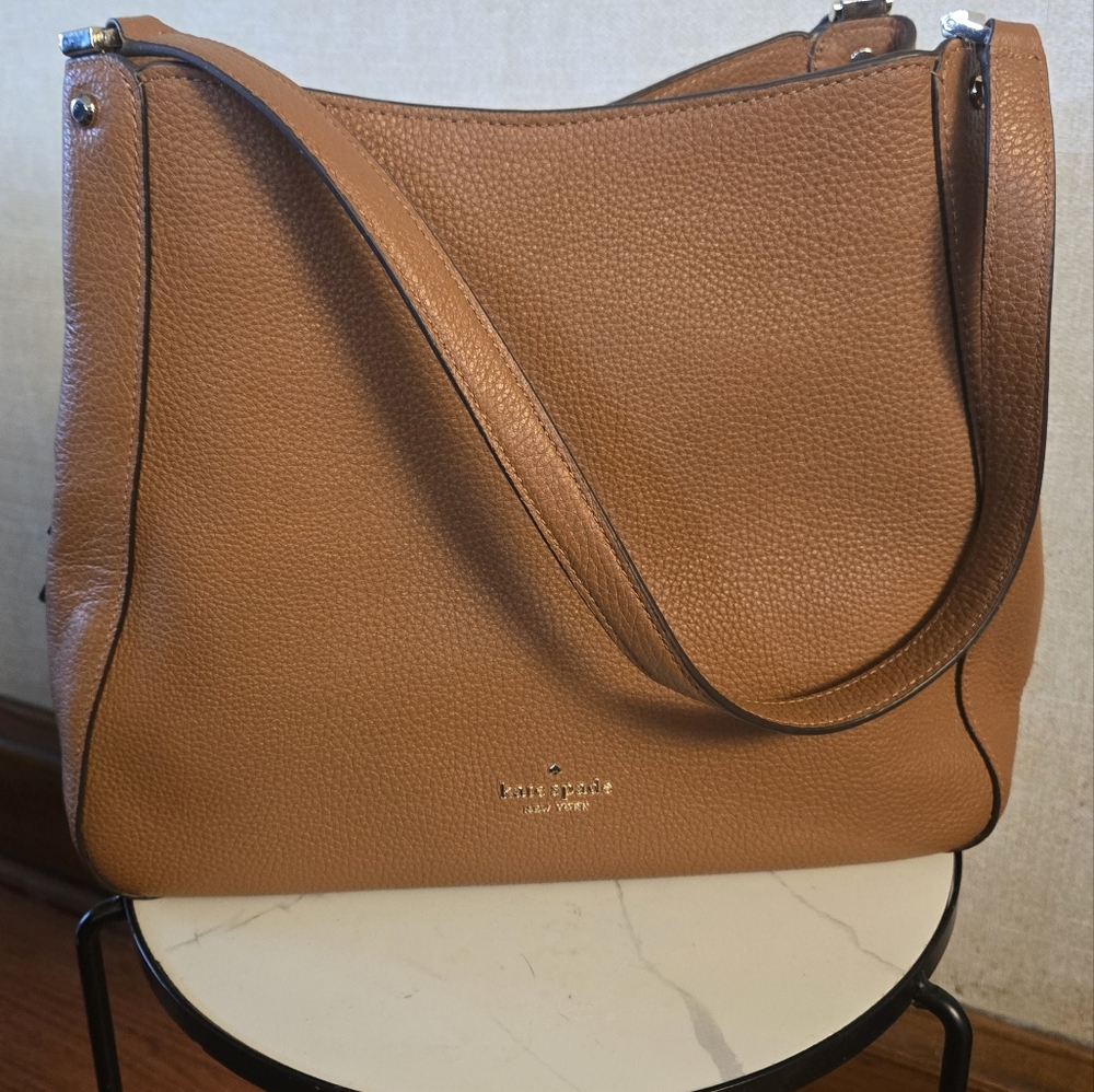 Kate Spade Tan Leather Tote Bag